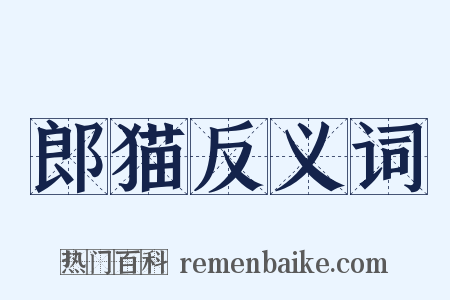郎猫反义词是什么意思的图片